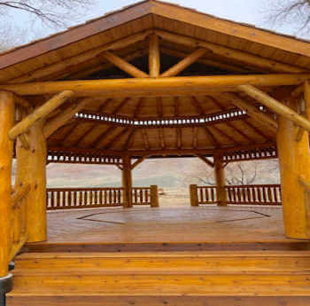 Log Octagon Gazebo Kit #21